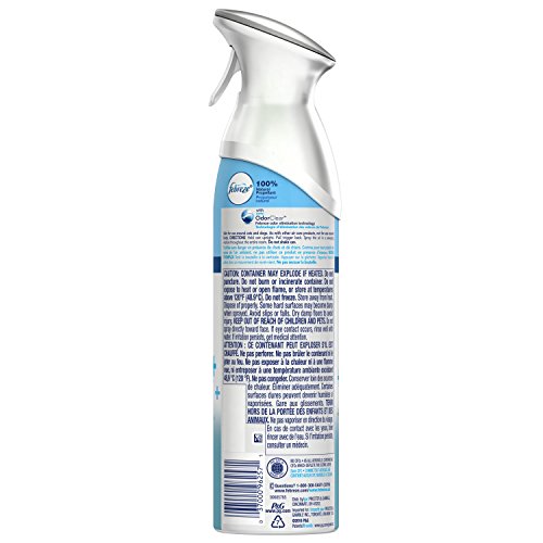Image of Febreze Air Mist Air Freshener Spray, Odor-Fighting Room Spray, Air Fresheners for Home and Bathroom and Kitchen, Aerosol Can, Heavy Duty Crisp Clean Scent, 8.8oz, 1 Count