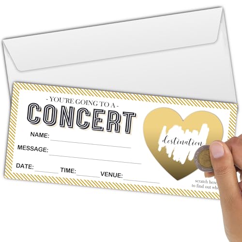 Eronm 1 Set Concert Surprise Scratch Card, Surprise Revealed Card,