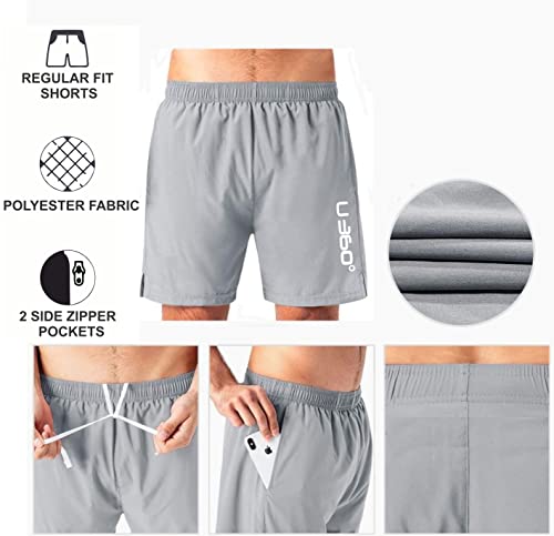 Image of Men's Workout Running Shorts Quick Dry Lightweight Gym Shorts with Zip Pockets S5Shorts