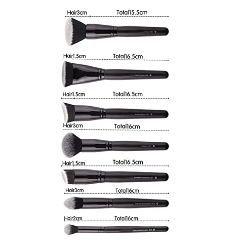 Black Makeup Brushes Set Eye Face Cosmetic Foundation Powder Blush Eyeshadow Kabuki Blending Make up