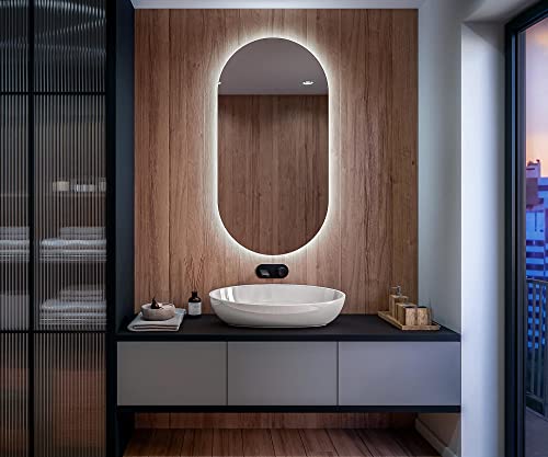 A ARTFORMA Premium Espejo de Baño con Iluminación LED - 190x90 - Luz Espejo de Pared - Diferentes tamaños - retroiluminado Iluminado - T106