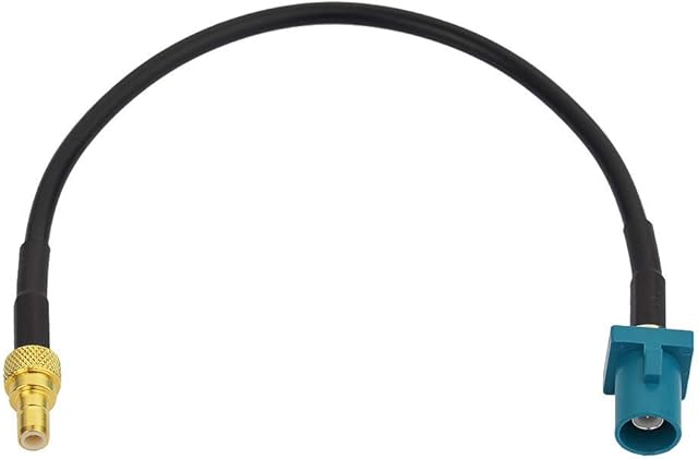 Eightwood DAB Aerial Cable SMB to Fakra Cable SMB Connector Fakra"Z" Male to SMB Female Pigtail Cable RG174 15cm for DAB Car Aerial Toppers AM/FM Blaupunkt Pioneer Clarion Kenwood Alpine JVC