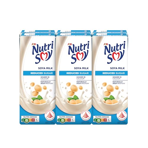 Nutrisoy UHT Plain Soya Milk 250ml (Pack of 6)