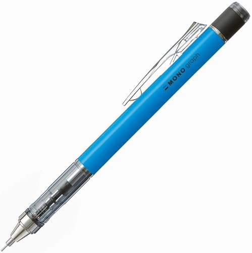 Tombow - Portaminas, monografía, 0.5 mm, azul neón (DPA-134B)