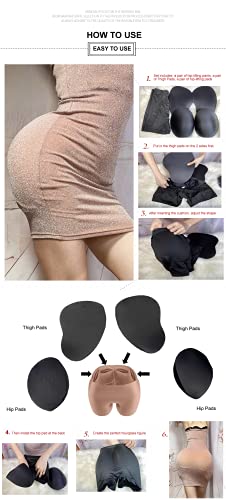 BIMEI 4PS Open Crotch Sponge Thigh Pad Hip Pad Pants Womens Butt Lifter Hip Padded Panty Shapewear4
