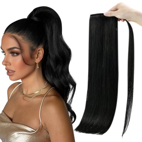 Full Shine Human Hair Ponytail Wrap Around Ponytail Hair Extensions