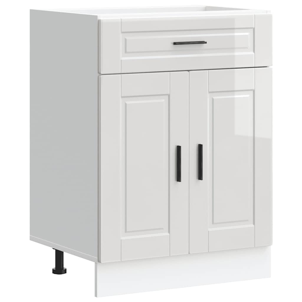 Vidaxl Kitchen Base Cabinet Porto High Gloss White Engineered Wood