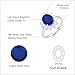 StiloVero Princess Diana Ring, 3.7ct Lab-Grown Blue Sapphire Rings for Women, Halo Gemstone Ring in 18K White Gold Plated Sterling Silver, Sapphire Engagement Rings for Women, Anniversary Birthday Gift for Her (8)