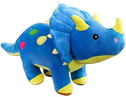 Amazon Tonntyann トリケラトプス ぬいぐるみ 恐竜人形 動物 恐竜時代 おもちゃ大きい クマ縫い包み ふわふわな 可愛い 抱き枕 子供 クリエイティブ 人気 まくら 置物 店飾り お誕生日 プレゼント ブルー 70cm ぬいぐるみ おもちゃ