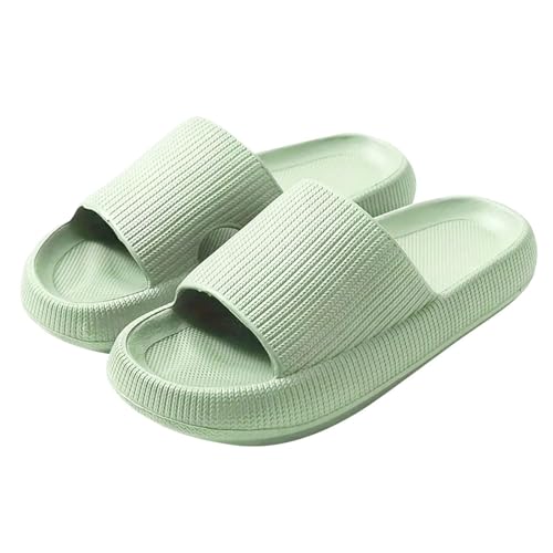 Clouds Womens Thick Memory Foam Slippers Unisex Lightweight House Slipper Non Slip Soft Cushioned Thick Sole Open Toe Bathroom Shower Shoes