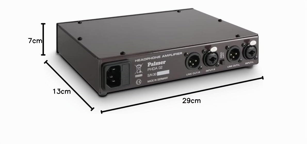 Palmer HDA 02 - Referenz Kopfhörerverstärker mit 3 Modi: Stereo, Mono und Dual Mono, 1- Kanal, schwarz