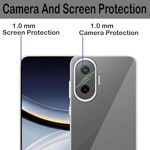 Image of Amazon Brand - Solimo for Poco F7 5G Premium Transparent Soft Silicon Crystal Clear Back Cover [Transparent]