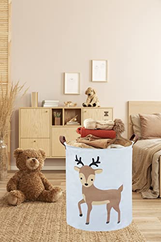 Image of Kids Laundry Basket,Deer Laundry Hamper Collapsible Baby Storage Baskets for Boy Room Decor,Nursery Hamper,Toy Organizer,(Deer)