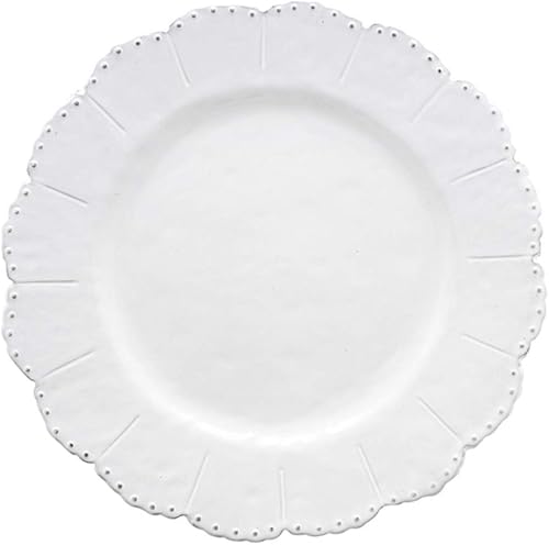 Arte Italica Bella Bianca - Plato de cena con cuentas 4 unidades