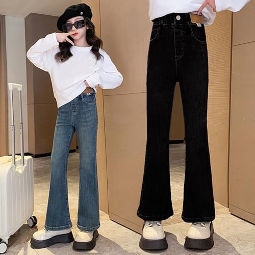 Girls Vintage Denim Pants Heart Embroidery Trendy Jeans Streetwear Wide Leg Pants Loose Baggy Trousers with Pocket4