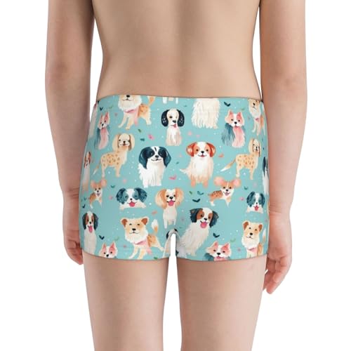 Boys' Cotton Boxer Brief Soft Underwear-Colorful Dog3