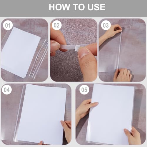 Image of CRASPIRE 50Pcs Thermal Glue Strips for Books Repair Bookbinding Mesh Backing EVA Hot Melt Adhesive Three Point Positioning Office Documents Paper Paperback for Pictures Crafts Albums