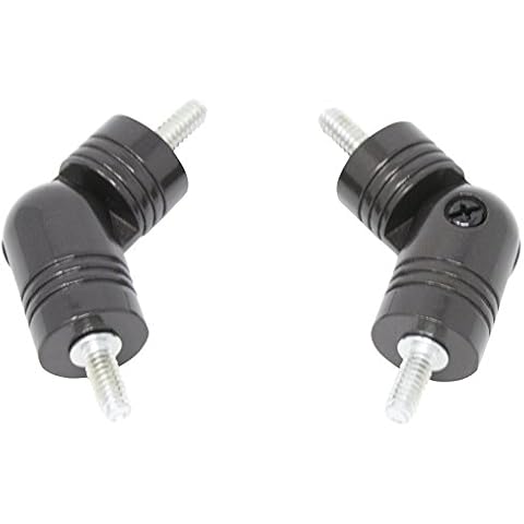 Meriville Hinged Elbow Connector - Designed for Bay Window Curtain Rods or Corner Drapery Rods up to 1-inch Diameter, Oil-Rubbed Bronze, Set of 2 Cover