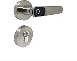 Fechadura Digital com Biometria de Embutir SL135 Prata Papaiz