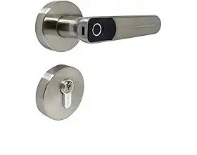 Fechadura Digital com Biometria de Embutir SL135 Prata Papaiz