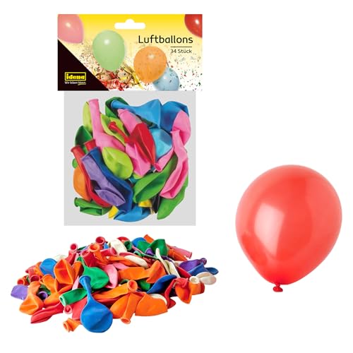 Idena 8630430 - Globos de aprox. 40 g, de colores mezclados, el alegre y decorativo punto de atracción de cualquier fiesta tanto en interior como al aire libre