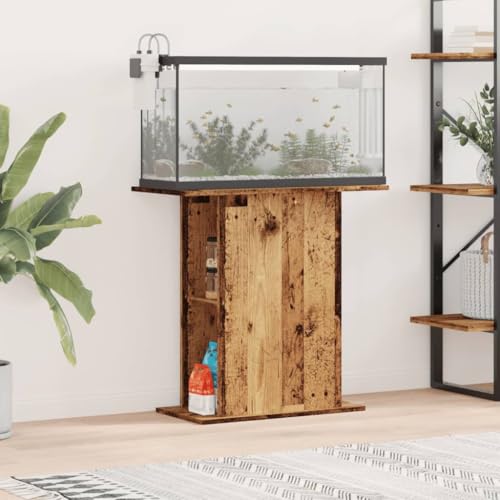 Tomostar Halterung für Aquarium, Möbel für Aquarien, Grundschrank, Aquariumtisch, Altholz, 36 x 75 x 72,5 cm, Holz
