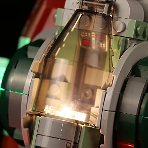 cooldac LED-Licht-Set für Lego Star Wars Boba Fett Raumschiff, Licht-Set kompatibel mit Lego 75312 Bausteinmodell, USB… – Bild 7
