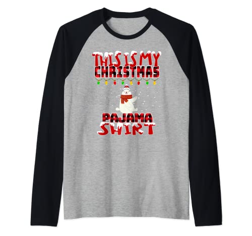 This Is My Christmas Polar Bear - Trajes familiares a juego Camiseta Manga Raglan