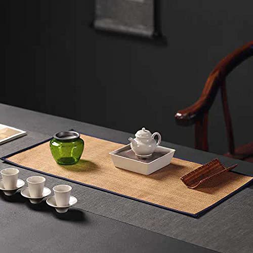 Chemin de table résistant à la chaleur tissé antidérapant pour déco de table à manger - 4