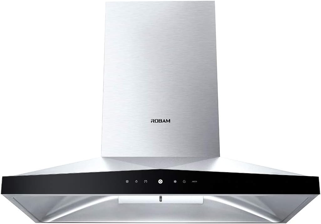 ROBAM 36 Inch Range Hood - 1200 CFM Variable Speed BLDC Motor - 800 Pa Turbo Mode - Touch & Gesture Control with Easy-Clean Filters - Under Cabinet or Wall Mount - Ducted or Ductless