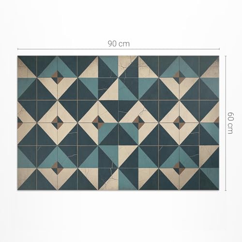 Tapis vinyle 60x90 cm rectangulaire Art Déco imperméable pour le balcon - 4