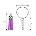 selizo 100Pcs Key Chain Ring with Chain and Tassel Pendants Bulk for Keychain Crafts Jewelry Making