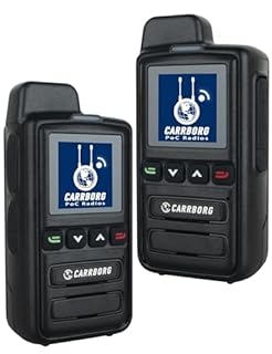 Lifetime Free Nationwide Long Range Walkie Talkies Unlimited Range Global 4G PoC with Earpiece, Portable Two Way Radios for Adults Family, Logistics, Company, Truck Fleet with Sim Card (2 Pack)