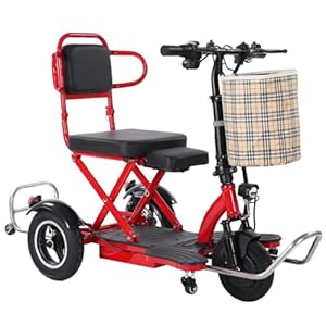 Lichtgewicht Scootmobiel Met 3 Wielen Voor Volwassenen,Opvouwbare Scootmobiel Met 3 Wielen,Hulpmiddelen Voor Gehandicapten,Elektrische Driewieler,Lithiumbatterij 48V20ah