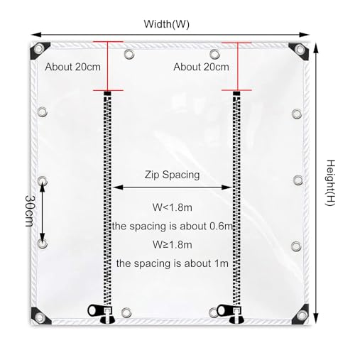 Rideaux en bâche transparente pour pergola et patio abrités du vent - 8