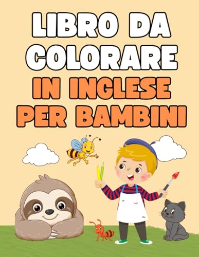 LIbro da Colorare in Inglese per Bambini: Animal