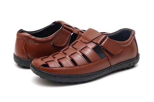 Image of ARAMISH Men,s Genuine Leather Fisherman Sandals