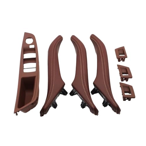 Poignée de porte intérieure Série 5 F10 F11 528i 525i 523i, lot de 7 pièces en cuir