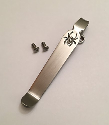 Titanium Deep Carry Pocket Clip for Spyderco Knives