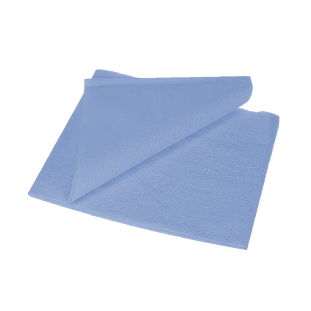 Dealmed Sábanas drapeadas: 100 hojas drapeadas de 2 capas, material azul, perfecto para hospitales, instalaciones médicas y consultorios médicos, 40 x 48 pulgadas