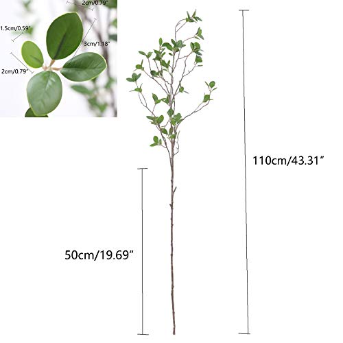 Jarown Artificial Tree Branches With Leaves For Decoration Faux Greenery In Vase 4Pcs 43.31 Inches #TOP1