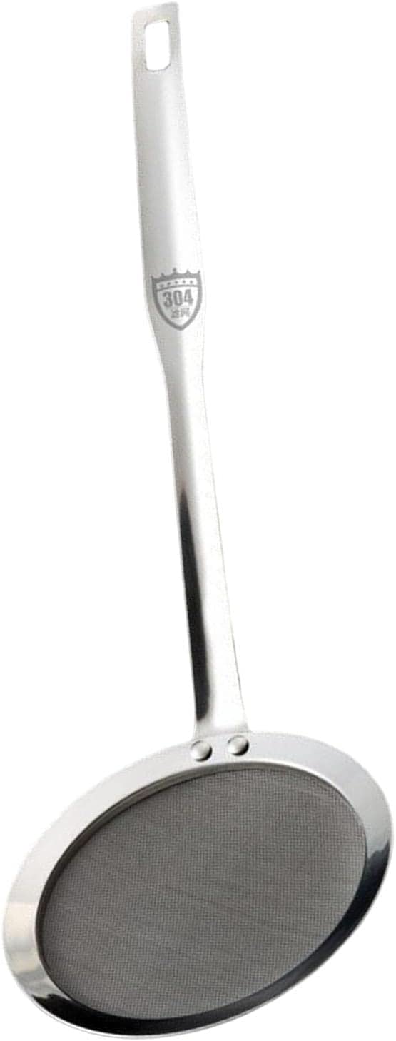 HEMOTON Abseihlöffel 14cm Edelstahl - Bratkorb Sieblöffel Für Küche Spüle