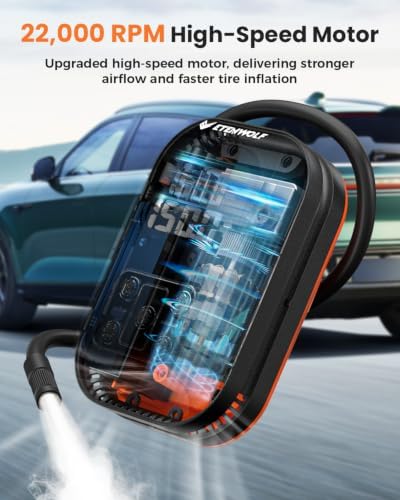 ETENWOLF 2000A Car Battery Jump Starter with 160PSI Air Compressor - 4
