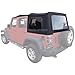 Sierra Offroad Soft Top for 2007 to 2009 Jeep Wrangler JK - Black, Twill Vinyl - 4 Door Jeep Soft Top with Rear Plastic Tinted Windows - Factory Precision Fit Replacement - No Upper Door Skins