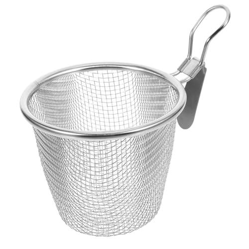 BESTYASH Colador De Fideos Cesta De Drenaje Multifuncional Cuchara Colador De Espaguetis Pastas Tamices Coladores De Comida Escurridor De Cocina Acero Inoxidable Silver