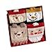 Briskorry Damen Weihnachtssocken Elchsocken Warme Lustige Wintersocken Weihnachtsferien Hausschuhe Socken 4PCS Geschenkbox Kuschelsocken Thermosocken Haussocken