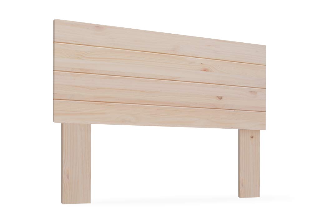 LA WEB DEL COLCHON - Cabecero de Madera Rústico Vintage para Cama de 90 (100 x 90 cms.) Crudo sin Pintar | Cabeceros Madera | Dormitorio Matrimonio | Cabezal Cama |Estilo nórdico