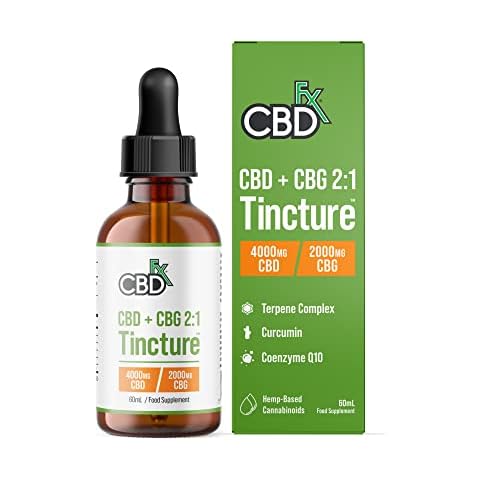 CBDfx 4000mg CBD 2000mg CBG Wellness Oil Coenzyme Q10, Curcumin & Terpene Complex 60ml (60 Days) Cover