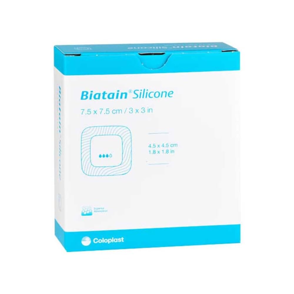 BIATAIN Silikonowy opatrunek piankowy 7,5 x 7,5 cm 10 szt