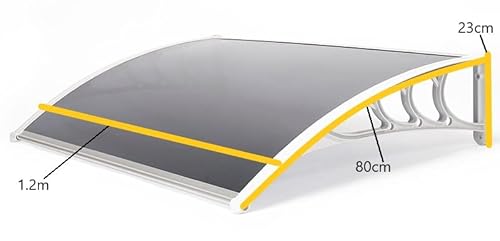 Greenhurst 1127 1,2 m Easy Fit getöntes Tür-Vordach, weiß